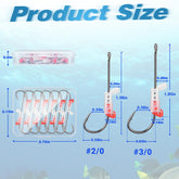 Close-up of glow-in-the-dark coating on Luminous Live Shrimp Hooks